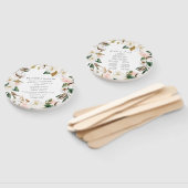 Waterverf Magnolias gepersonaliseerd bruiloft prog Handwaaier (Niet-gemonteerd)