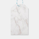 Waterverf Magnolias op Faux Marble Birthday Cadeaulabel (Achterkant)