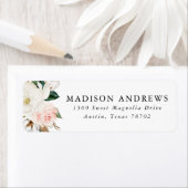 Waterverf Magnolias | Retouradreslabels Etiket (Insitu)