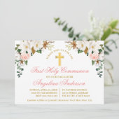 Waterverf Magnolias Rozen Eerste Communistische Go Kaart (Staand voorkant)