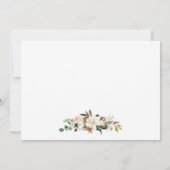 Waterverf Magnolias Rozen Vrijgezellenfeest Lunche Kaart (Achterkant)