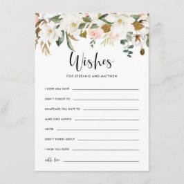 Waterverf Magnolias Rustic Wedding Well wil Informatiekaartje