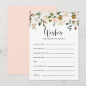 Waterverf Magnolias Rustic Wedding Well wil Informatiekaartje (Voorkant / Achterkant)
