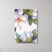 Waterverf — Magnolias Stretched Canvas afdrukken (Voorkant)