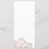 Waterverf Magnolias Vlinder Script bruiloft Menu (Achterkant)