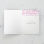 Waterverf Magnolias, Witte Marmeren Ontwerp Birthd Kaart (Binnen)