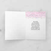 Waterverf Magnolias, Witte Marmeren Ontwerp Birthd Kaart (Binnen)