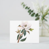 waterverf magnolibloem briefkaart (Staand voorkant)