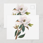 waterverf magnolibloem briefkaart (Voorkant / Achterkant)