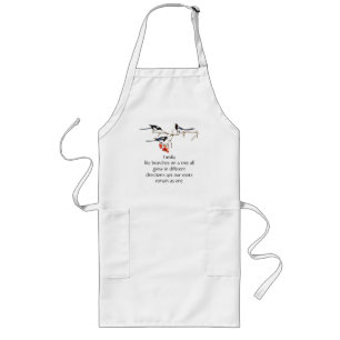 Waterverf Magpie Family Quote Animal Natuur Mok Lang Schort