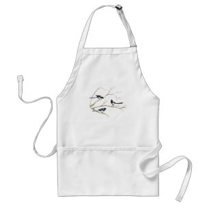 Waterverf Magpie Garden Birds Vogelliefhebbers Standaard Schort