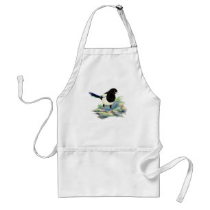 Waterverf Magpie Garden Birds Vogelliefhebbers Standaard Schort