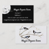 Waterverf Magpie Organic Boerderijen Visitekaartje (Voorkant / Achterkant)