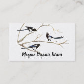 Waterverf Magpie Organic Boerderijen Visitekaartje (Achterkant)