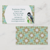 Waterverf Magpie Tribal Boho Art Wildlife Natuur Visitekaartje (Voorkant / Achterkant)