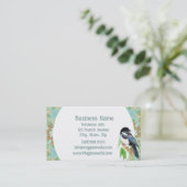 Waterverf Magpie Tribal Boho Art Wildlife Natuur Visitekaartje (Staand voorkant)