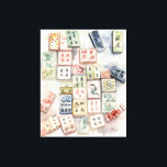 Waterverf Mahjong Art Print<br><div class="desc">waterverf mahjong kunst met originele kunst prints van Nicole.</div>