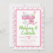 Waterverf Mahjong Grandmillennial Cocktail Party (Voorkant)