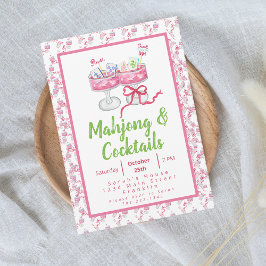 Waterverf Mahjong Grandmillennial Cocktail Party