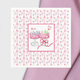 Waterverf Mahjong Grandmillennial Cocktail Party Servet