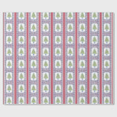 Waterverf Mahjong kerstboom Cadeaupapier (Vlak)