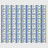 Waterverf Mahjong kerstboom Cadeaupapier (Vlak)