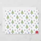 Waterverf Mahjong Kerstboom Foto Feestdagenkaart (Achterkant)