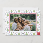 Waterverf Mahjong Kerstboom Foto Feestdagenkaart (Achterkant)