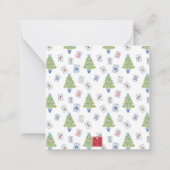 Waterverf Mahjong kerstboom Notitiekaartje (Achterkant)