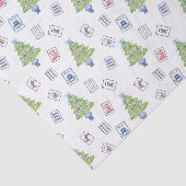 Waterverf Mahjong kerstboom Tissuepapier (Detail)