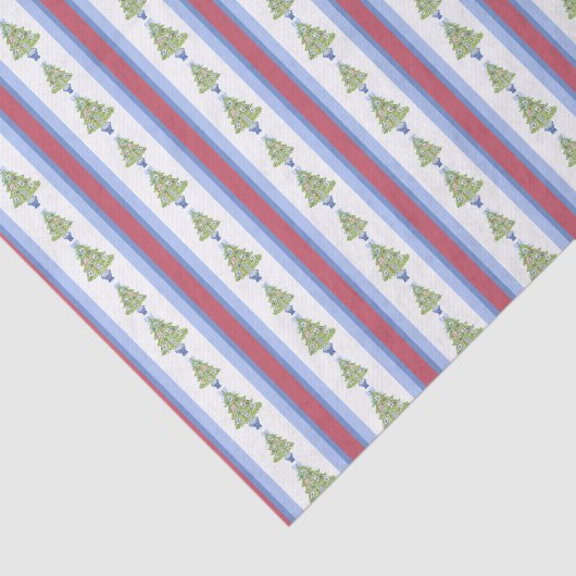 Waterverf Mahjong kerstboom Tissuepapier (Detail)