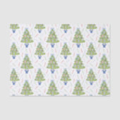 Waterverf Mahjong kerstboom Tissuepapier (Voorkant)