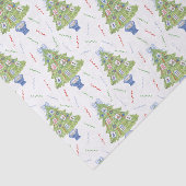 Waterverf Mahjong kerstboom Tissuepapier (Detail)