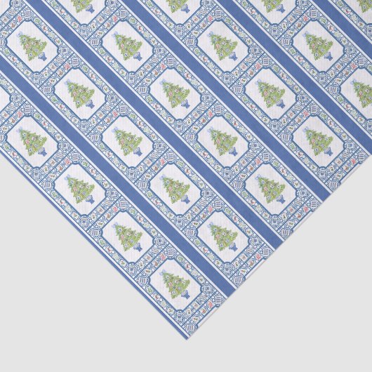 Waterverf Mahjong kerstboom Tissuepapier (Detail)