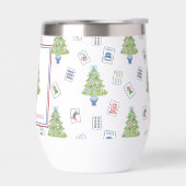 Waterverf Mahjong kerstboomfeest (Links)