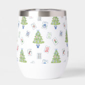 Waterverf Mahjong kerstboomfeest (Achterkant)