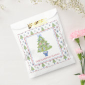 Waterverf Mahjong kerstboomfeest Bedankzakje (Gezegeld)