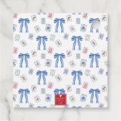 Waterverf Mahjong Tegels & Bogen behuizing Bedankjes Labels (Achterkant)