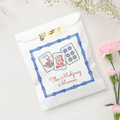 Waterverf Mahjong Tegels & Bogen behuizing Bedankzakje (Gezegeld)