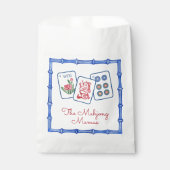 Waterverf Mahjong Tegels & Bogen behuizing Bedankzakje (Voorkant)