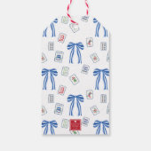 Waterverf Mahjong Tegels & Bogen behuizing Cadeaulabel (Achterkant)