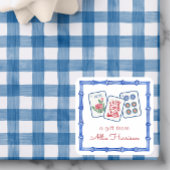 Waterverf Mahjong Tegels & Bogen behuizing Vierkante Sticker