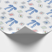 Waterverf Mahjong Tegels & Bogen Cadeaupapier (Hoek)