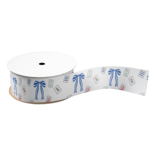 Waterverf Mahjong Tegels & Bogen Grosgrain Lint (Spoel)