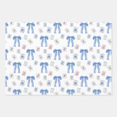 Waterverf Mahjong Tegels & Bogen Inpakpapier Vel (Voorkant)