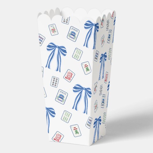 Waterverf Mahjong Tegels & Bogen Monogram Bedankdoosjes (Achterkant)