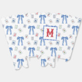 Waterverf Mahjong Tegels & Bogen Monogram Bedankdoosjes (Ongevouwen)