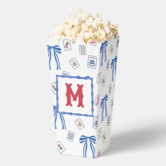 Waterverf Mahjong Tegels & Bogen Monogram Bedankdoosjes (Popped)