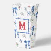 Waterverf Mahjong Tegels & Bogen Monogram Bedankdoosjes (Voorkant)