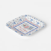 Waterverf Mahjong Tegels & Bogen Party Papieren Bordje (Gebogen)